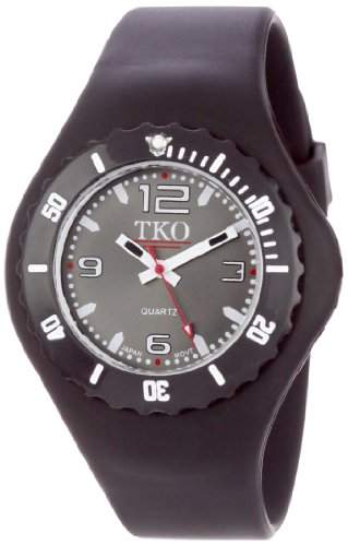 TKO ORLOGI Frauen TK595BK Strand Lightweight Black Rubber Uhr