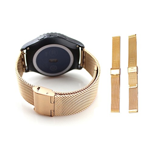 Dokpav Milanese Edelstahl Uhrenband Watch Strap Uhrenarmband Uhren Armband fuer Samsung Gear S2 Smart Armbanduhren