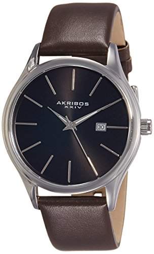 Akribos XXIV Herren s Essential Analog Display Japanisches Quarz-braun Armbanduhr