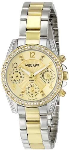 Akribos XXIV Damen-Armbanduhr Lady bicolor Edelstahl