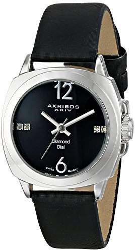 Akribos XXIV Damen-Armbanduhr Lady Diamond Analog Quarz AK742SSB