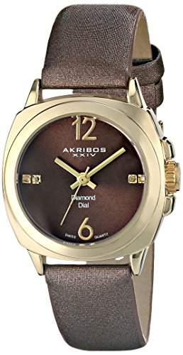 Akribos XXIV Damen-Armbanduhr Lady Diamond Analog Quarz AK742YG