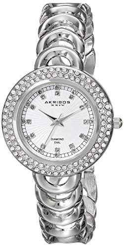 Akribos XXIV Damen-Armbanduhr Metall mit Link Armband