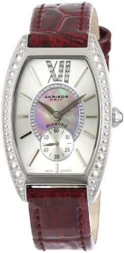 Akribos XXIV Damen AKR471PU Lady Diamond Collection Diamant Schweizer Quarzwerk
