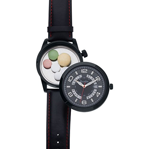 Cacalla Medical Watch Edelstahl Leder schwarz CM15 01 02