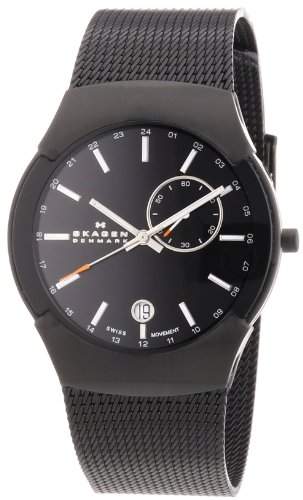 Skagen Herren-Armbanduhr XL Analog Quarz Edelstahl beschichtet 983XLBB