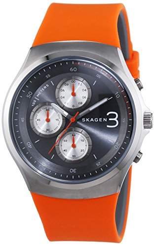 Skagen Herren-Armbanduhr XL Chronograph Quarz Silikon SKW6156