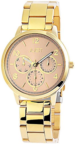 Just Analog Edelstahl 38 mm Gold 48 S1206ST GD CH