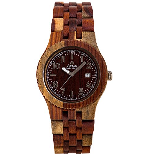 Gespannter j5200i Yukon Holz Fall und Armband braun Zifferblatt inlaidwood Armbanduhr