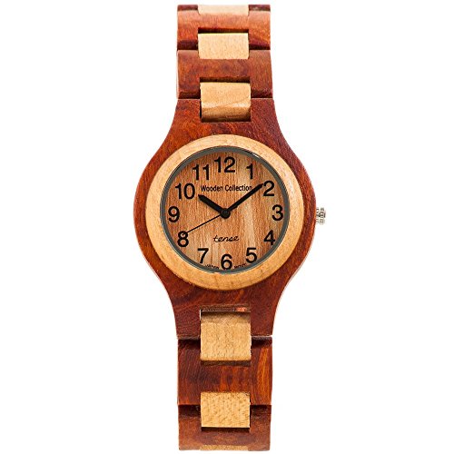 Gespannter g7509rm Holz Herren Pacific Holz Fall und Armband Palisander Armbanduhr