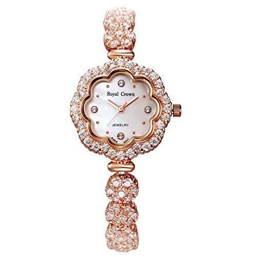 Royal Crown Damen Luxus Fashion Jewelry Armband Handgelenk Uhren Gold Watch langii rg3816b21
