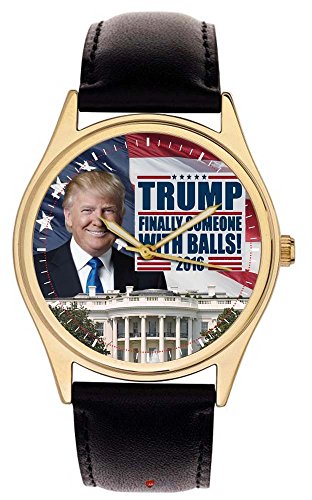 Endlich jemand mit Baelle Donald Trump fuer Praesident 2016 Kampagne Armbanduhr