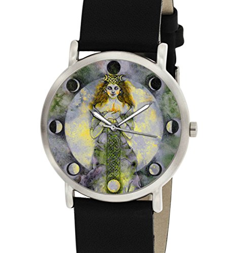 Feminine Lunar Cycle Pagan Moon Goettin Art 30 mm Collectible Armbanduhr