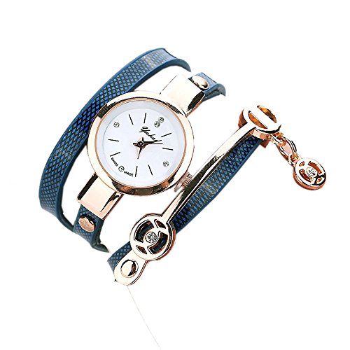 Ularma Mode Exquisit Armband Analog Quarz Uhr Weisses Zifferblatt gruen Band