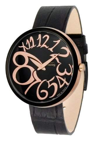 Moog Damen-Armbanduhr Analog Leder schwarz M41671-004