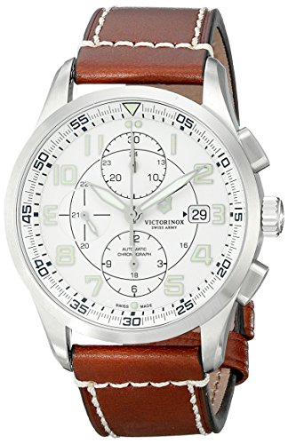 Swiss Army Airboss Mechanical Automatic Chronograph Steel Mens Watch Date 241598