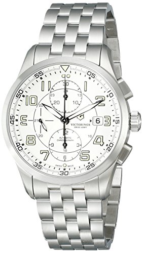 Swiss Army Airboss Mechanical Automatic Chronograph Steel Mens Watch Date 241621