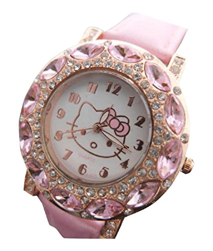 New Lovely Fashion Hello Kitty watches Girls Uhren M dchen Ladies Wrist Watch WKT KTWB0321P