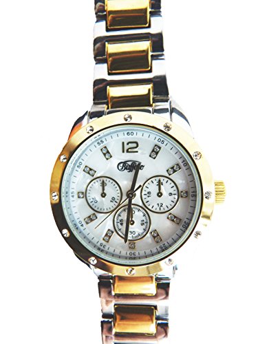 BUFFALO Armbanduhr Zifferblatt in Perlmutt Swarovski Kristalle Uhr