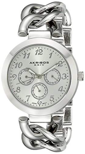 Akribos XXIV Silver-tone Ladies Armbanduhr AK644SS