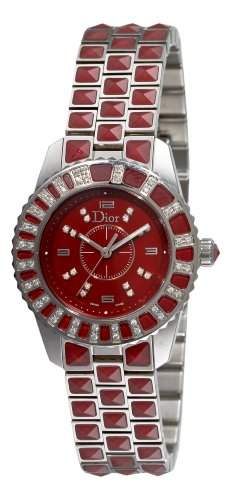 Christian Dior Damen CD11211DM001 Christal Diamant Red Zifferblatt