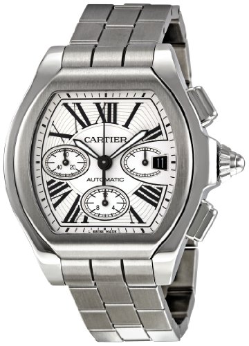 Cartier Chronograph Automatisch Edelstahl Roadster Cartier Silber Stahl zle Mens Wahlschalter