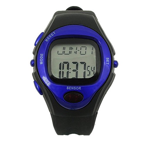 Central World Sportliche Armbanduhr Blau mit Kalorienzaehler Puls Herzfrequenz Monitor
