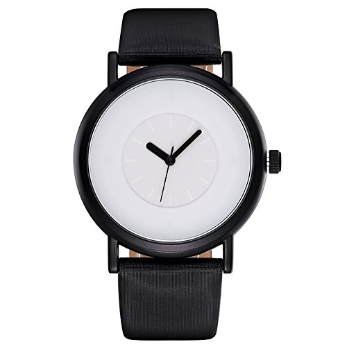 SINOBI Mann Marke Uhr Fashion Casual einfach Analog Quarz MVMT PU Lederband Uhren Herren Luxus weiss