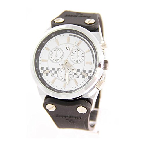 Grosse Armbanduhr Silikon schwarz V6 128