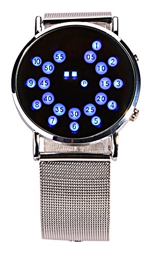 bsfy Creative Circular Fashion Armbanduhr Spiegel LED Ball Uhr Armbanduhr