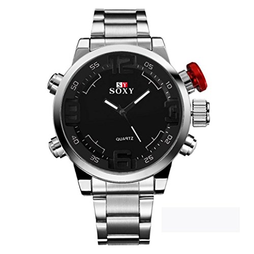 WINWINTOM Mens Luxuxsport Armbanduhr wasserdichte analoge Quarz Uhren