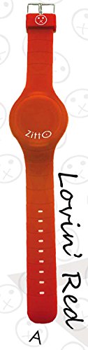 Uhr Zitto A LED mit Silikonband Lovin Red Rot Klein