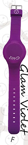 Uhr Zitto A LED mit Silikonband Glam Violet Violett gross