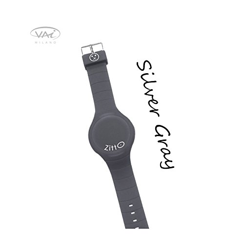 Uhr Zitto A LED mit Silikonband Silver Gray Grau Klein