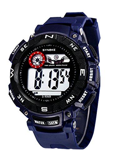 Herren LED Analog Digital Wasserdicht Alarm Kalender Multi Funktion Outdoor Sport Armbanduhr royablue