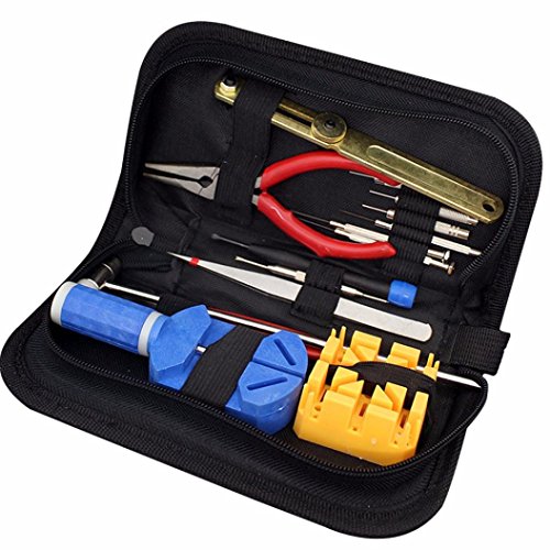 Reparatur Kits ihee 11 in 1 Watch Repair Tool Kit Watch Opener Link Entferner Spring Bar Band Pin mit Nylon Tragetasche blau