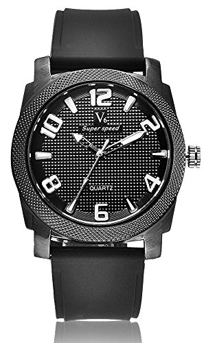 Fashion New Arrival stilvoller Luxus Marken Uhren Business Herren V6 Einfache und elegante Armbanduhren PU schwarz