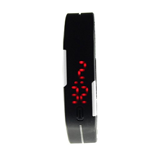 Sports Watches for Men Xjp Ultra Thin LED Digital Watch Leather Strap