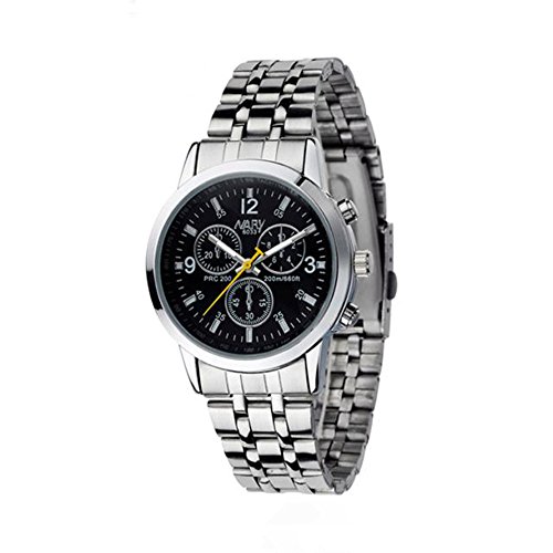 Watches Analog Quartz Xjp Waterproof Stainless Steel Womens Wristwatch Black
