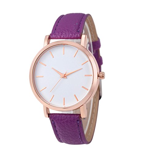 Womens Watch Xjp Rose Gold Dial Analog Quartz Wristwatch with Leather Band