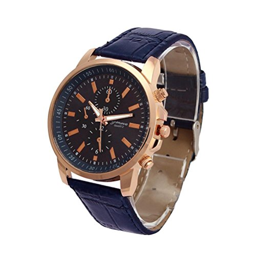 Unisex Wristwatches Xjp Beilaeufige analoge Quarz Uhr mit Ledernem Buegel