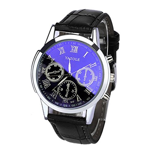 Xjp Mens Watches Stainless steel Case Leather Strap Quartz Analog Wristwatches