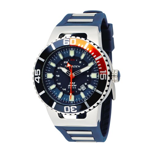 Torgoen Swiss Herren T23303 T23 Blau 200 ATM GMT Dive Watch