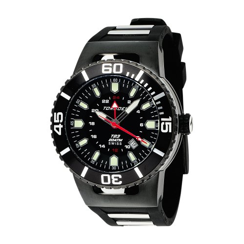Torgoen Swiss Herren T23305 T23 Schwarz 200 ATM GMT Dive Watch