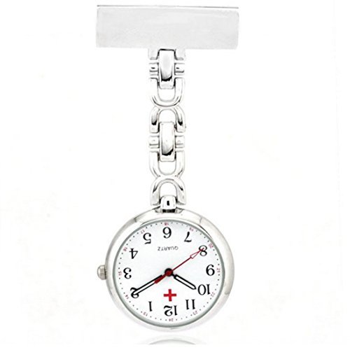 WZC Quarzwerk Edelstahl Krankenschwestern Anstecknadel Uhr mit Geschenk Box