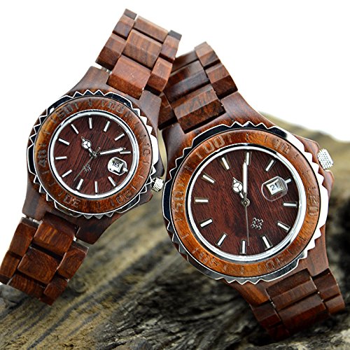 Biutee Holz Rot Armbanduhr Umweltfreundlich Handgefertigt 100 Naturholz Armbanduhr Quarzuhr
