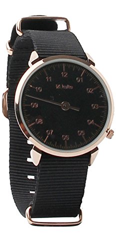 KULTE Unisex Forever Young kul01 Pink Gold Black Watch