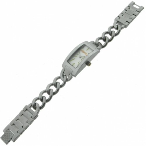Damen Superdry Armbanduhr SD029 Silber Farbe Edelstahl 2 Gurt