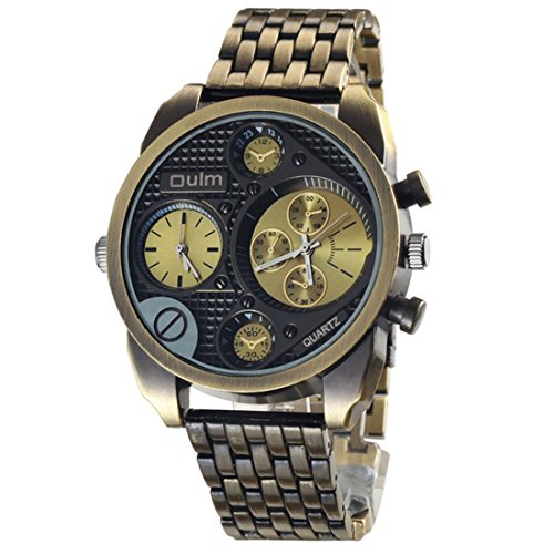 yisuya Luxus Herren Multi Armbanduhr Oulm Herren Dual Time Zone Stecker Military Analog Uhr