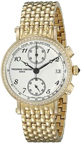 Frederique Constant Classics Damen Diamanten 34mm Chronograph Uhr FC291A2RD5B